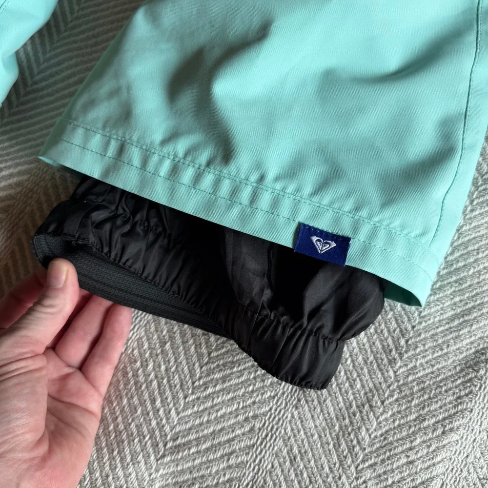 Roxy Backyard Girls Snow Pants Aqua Blue DryFlight 10K Ski Snowboard Size 16 XXL